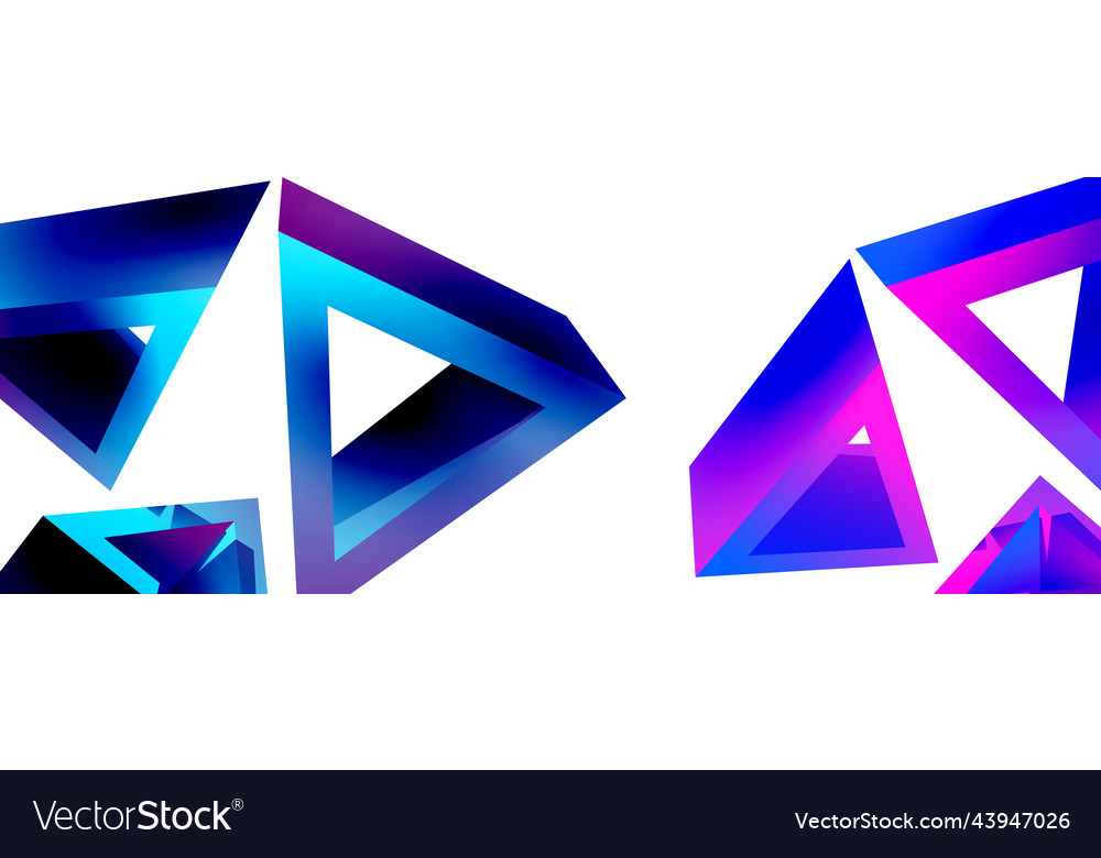 Triangle abstract background 3d basic Vector Image Triangle abstract background 3d basic
