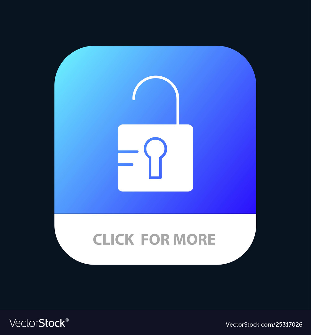 Unlock study school mobile app button android vector image Unlock study school mobile app button android