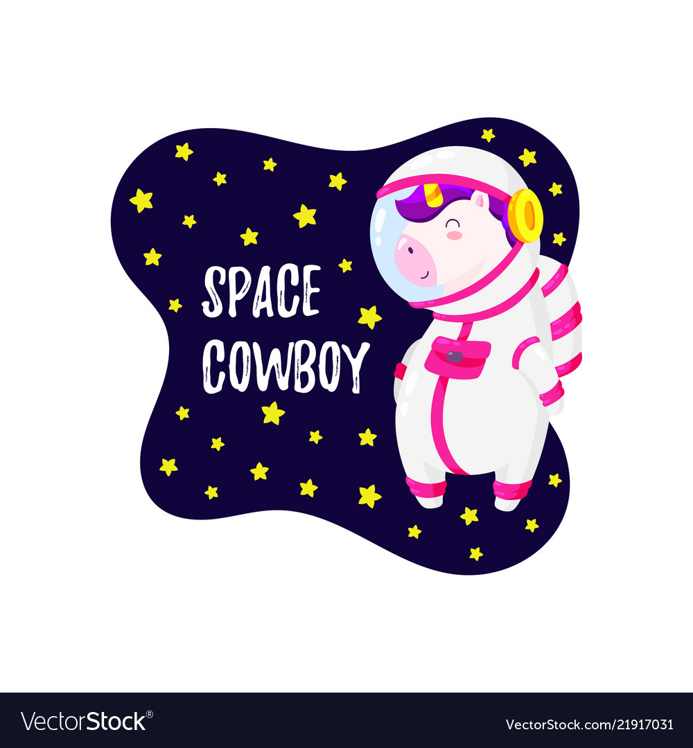 Süß mit Einhorn Astronaut