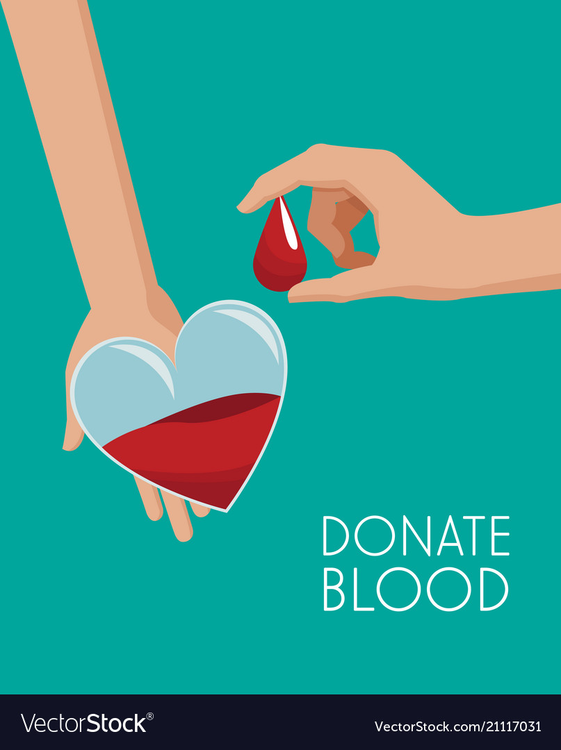 Donate blood campaign Royalty Free Vector Image