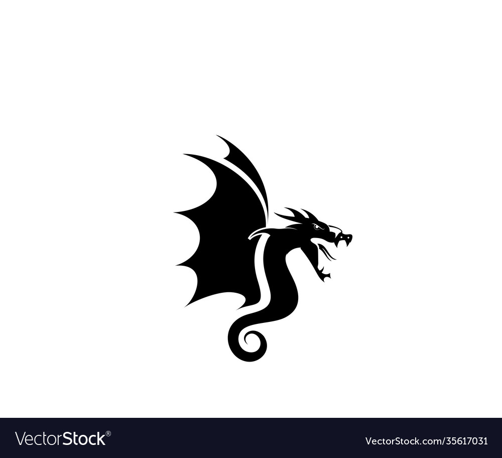 Dragon Icon Logo Design Vorlage