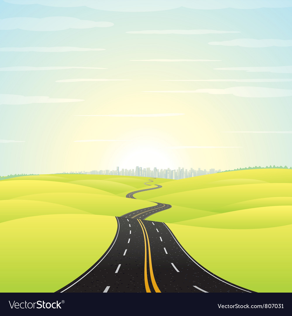 Download Highway road Royalty Free Vector Image - VectorStock