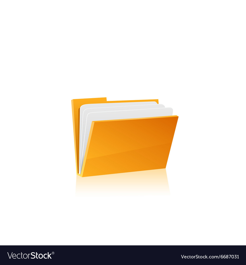 Interface computer folder Royalty Free Vector Image