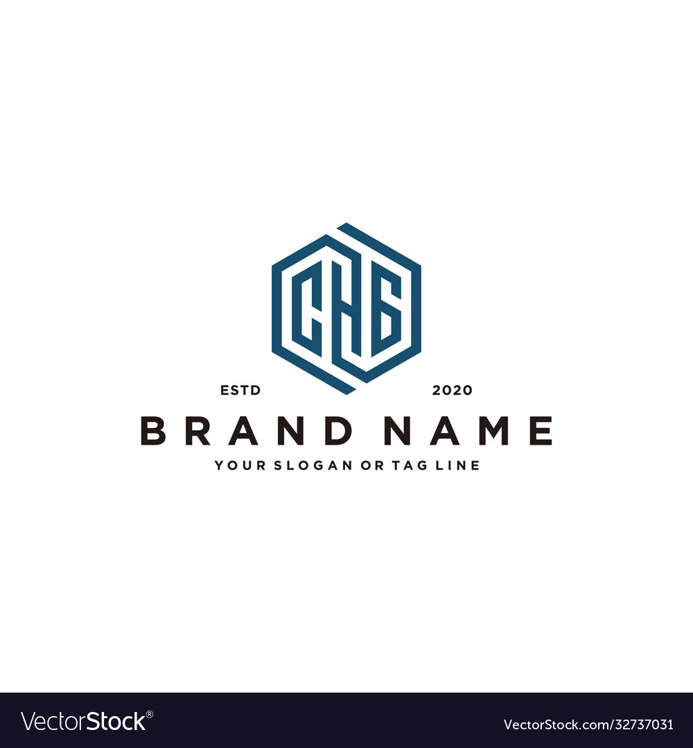 Letter chg logo design Royalty Free Vector Image