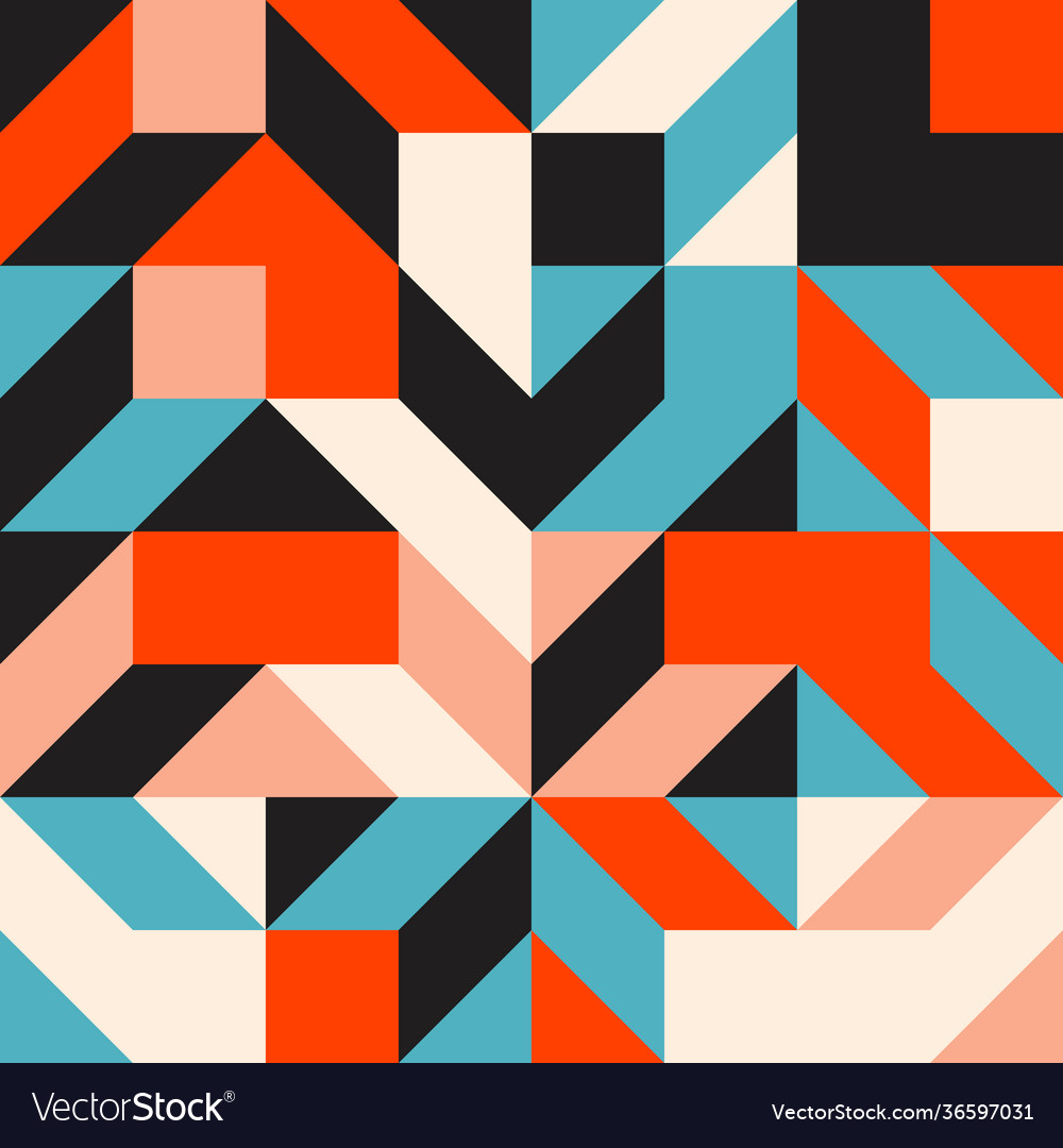 Mosaic abstract pattern design vector image Mosaic abstract pattern design