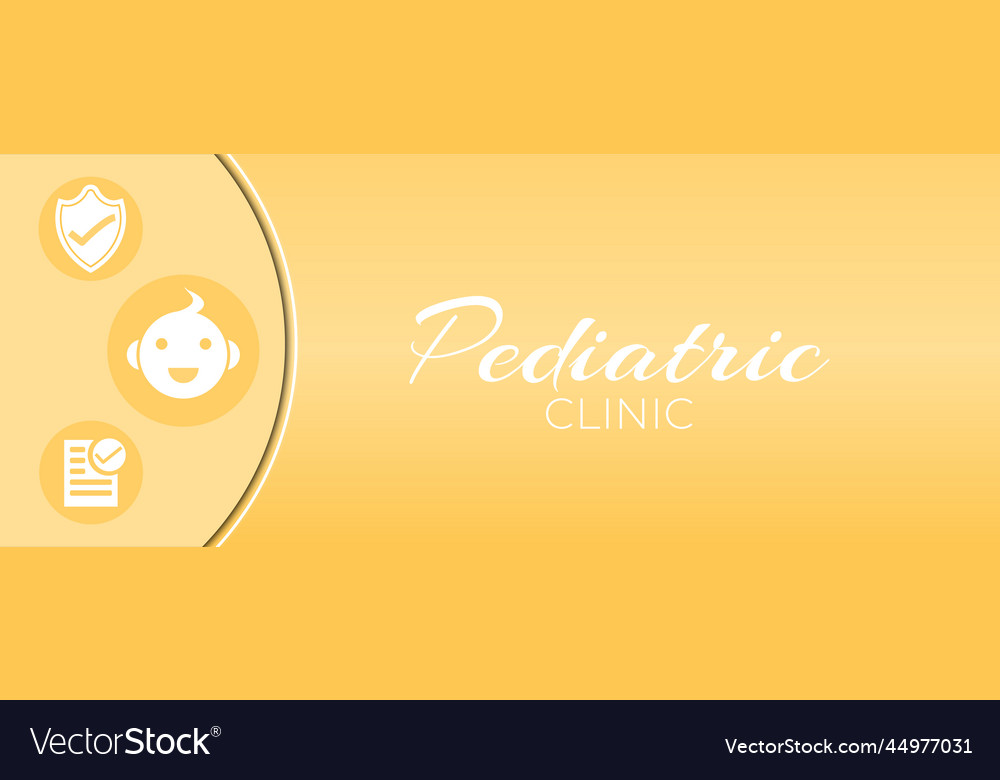 Pastel yellow happy pediatric clinic background Vector Image