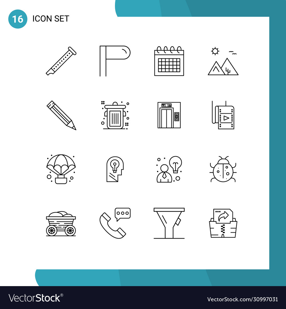 Set 16 outlines on grid for ruler pyramid date