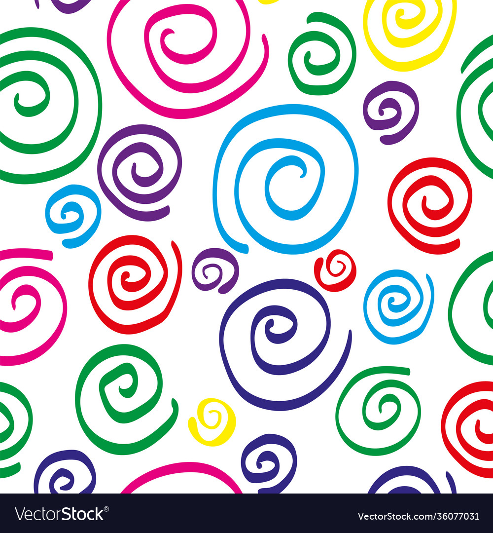 Spiral seamless pattern simple colorful