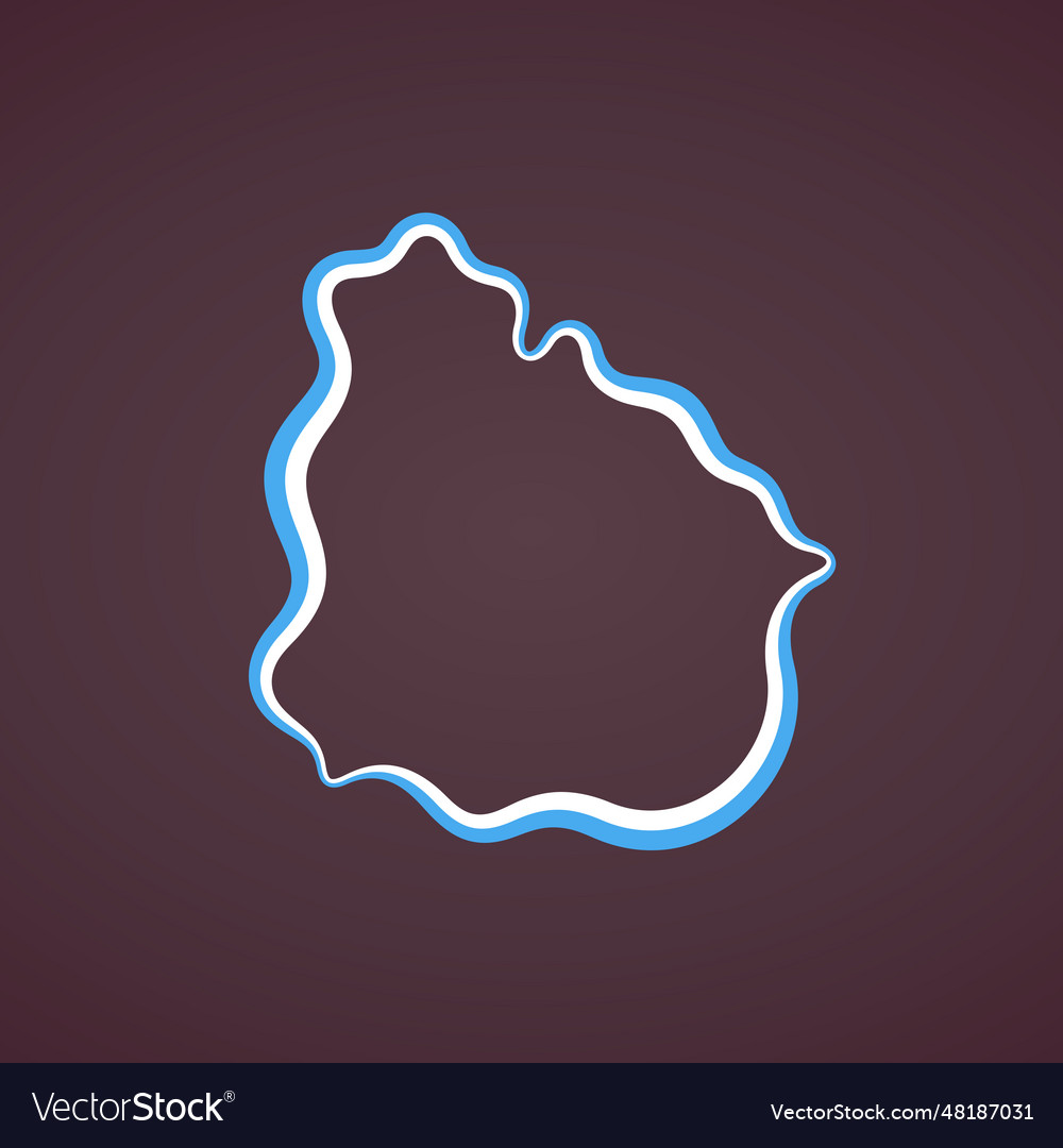 Uruguay Outline Map Royalty Free Vector Image