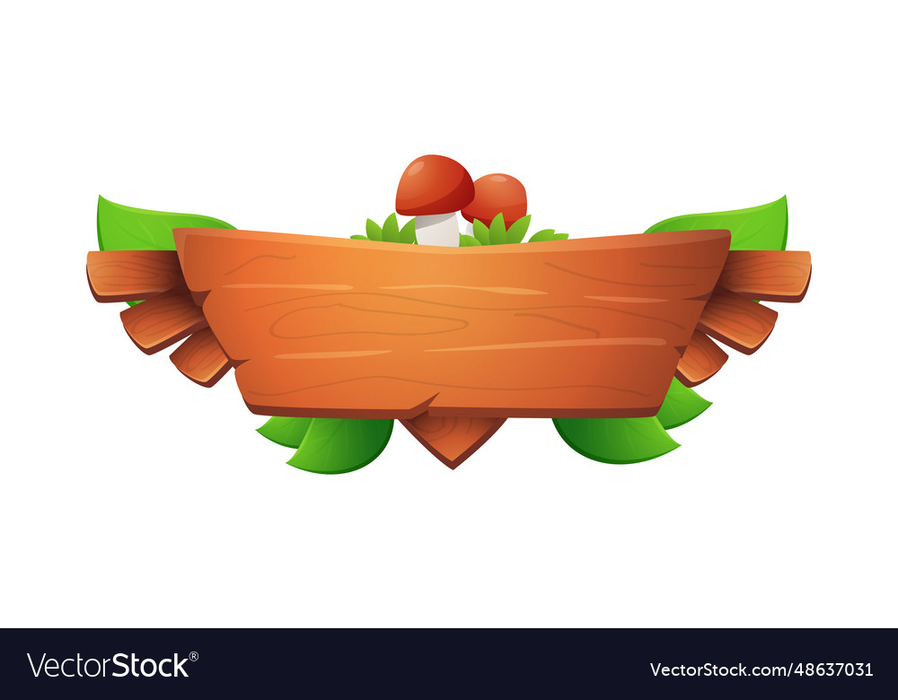 Wooden frame for childish interface ui ux game