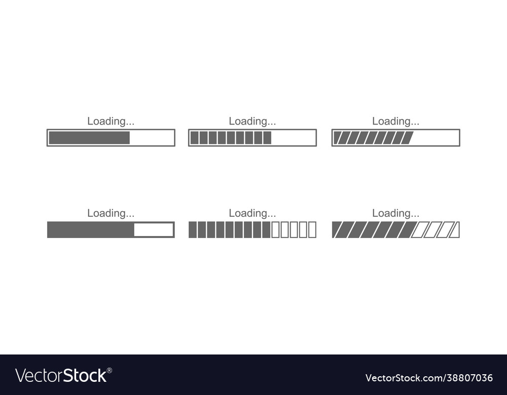 A set icons for loading bar