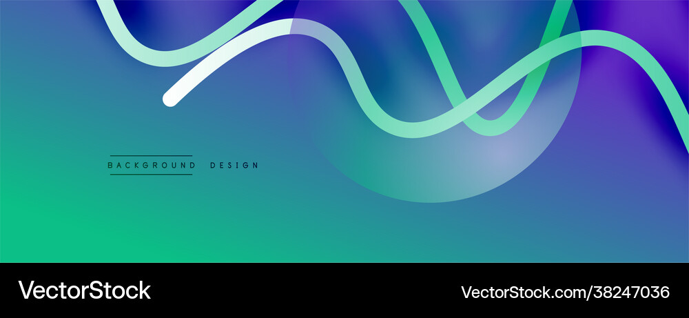 Abstract gradient background with wave line Vector Image