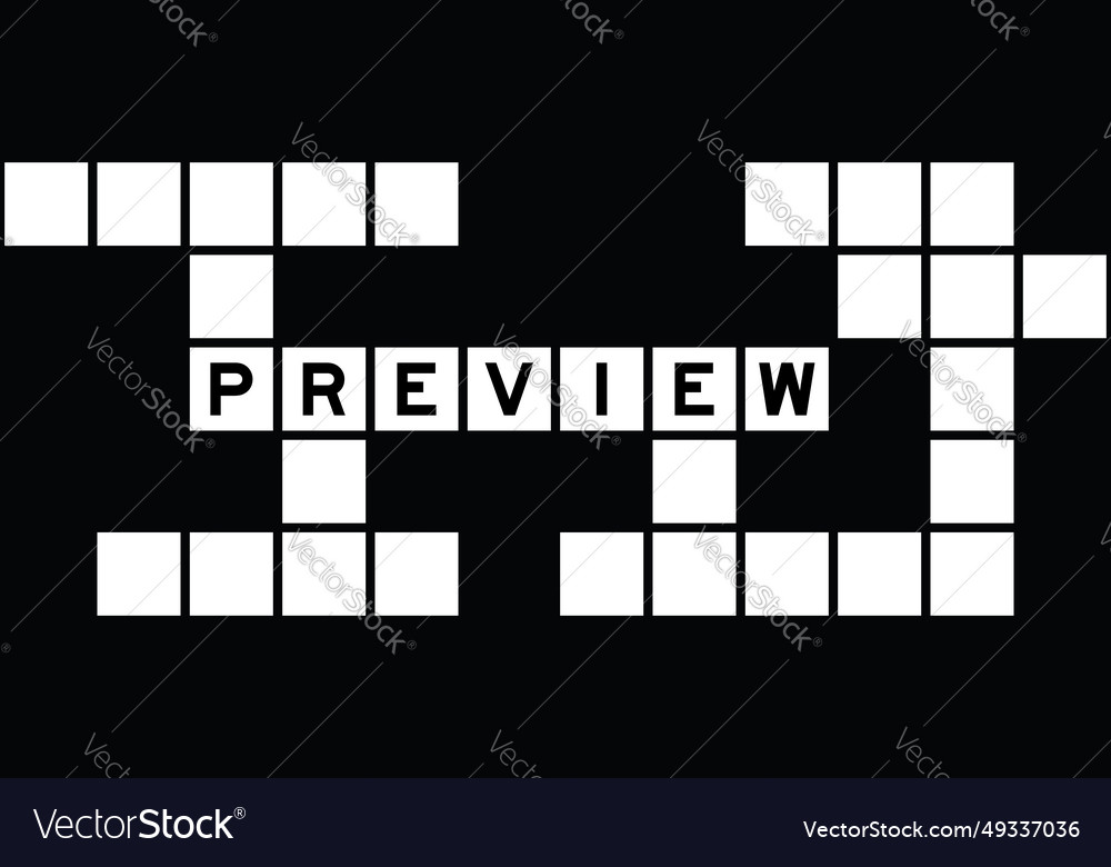 Alphabet letter in word preview on crossword