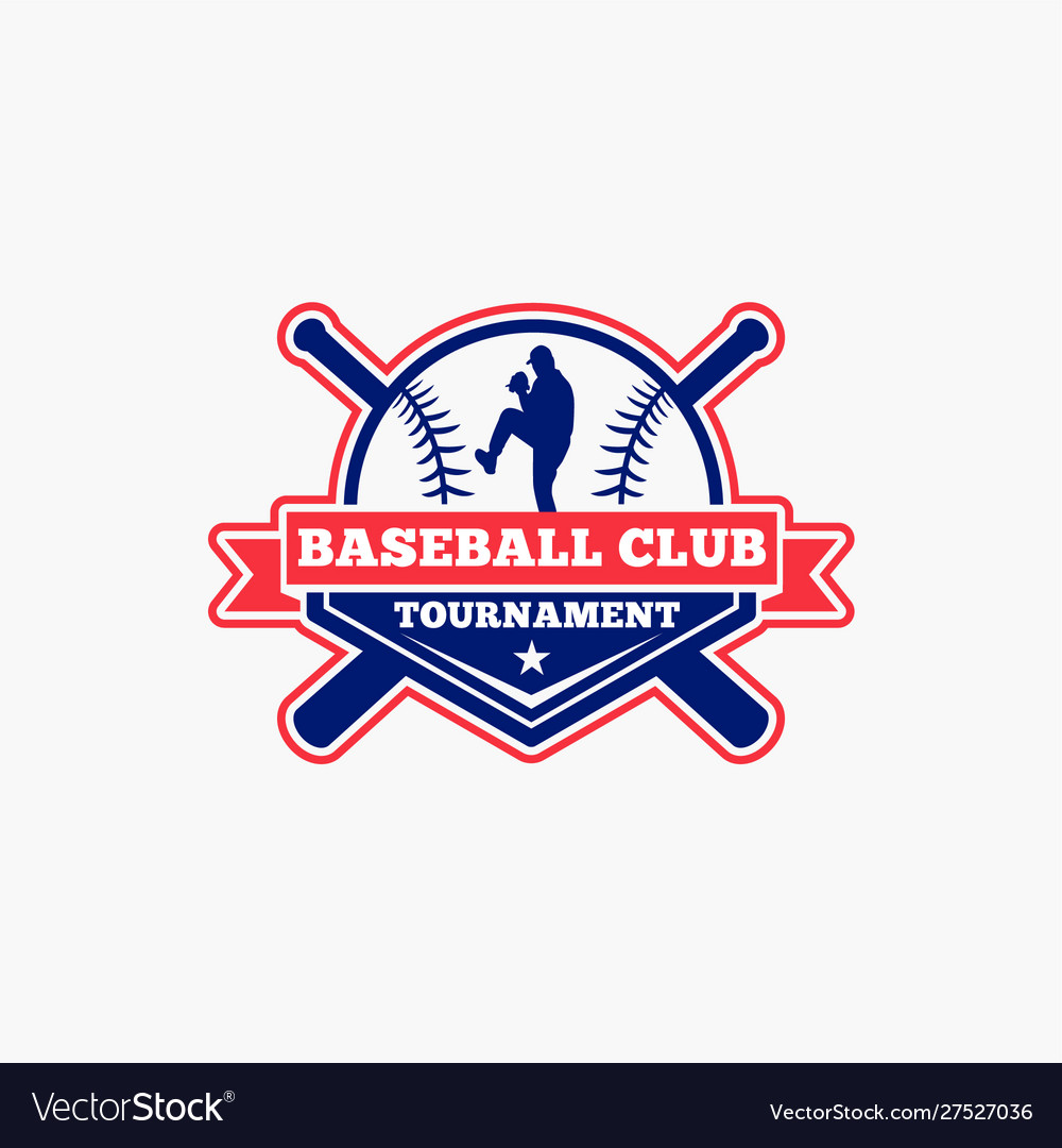 Baseball logo badge-4 Royalty Free Vector Image