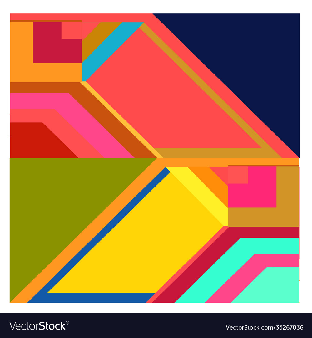 Colorful geometric and curve background pattern