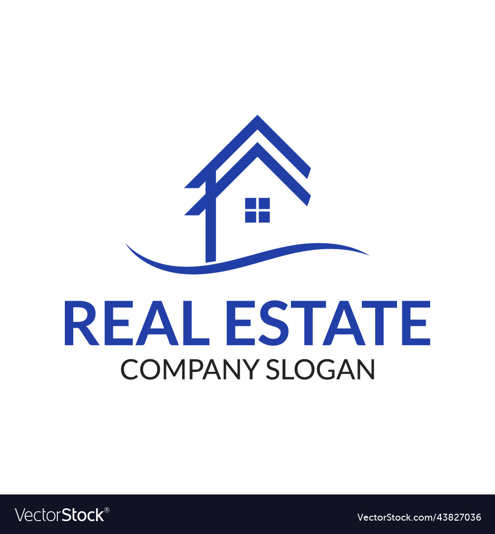 Creative real estate logo design for business Vector Image