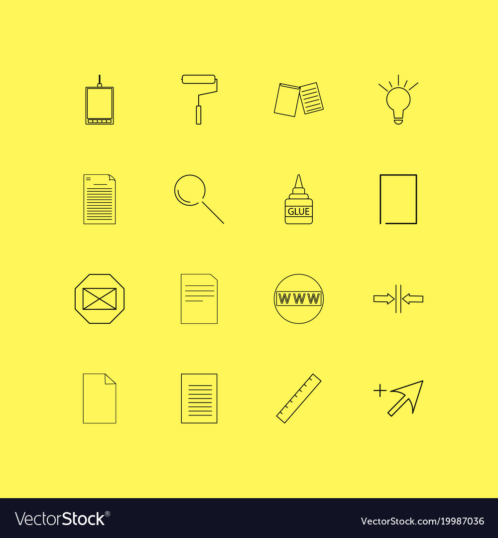 Design-Elemente lineare Ikone Set einfache Umriss