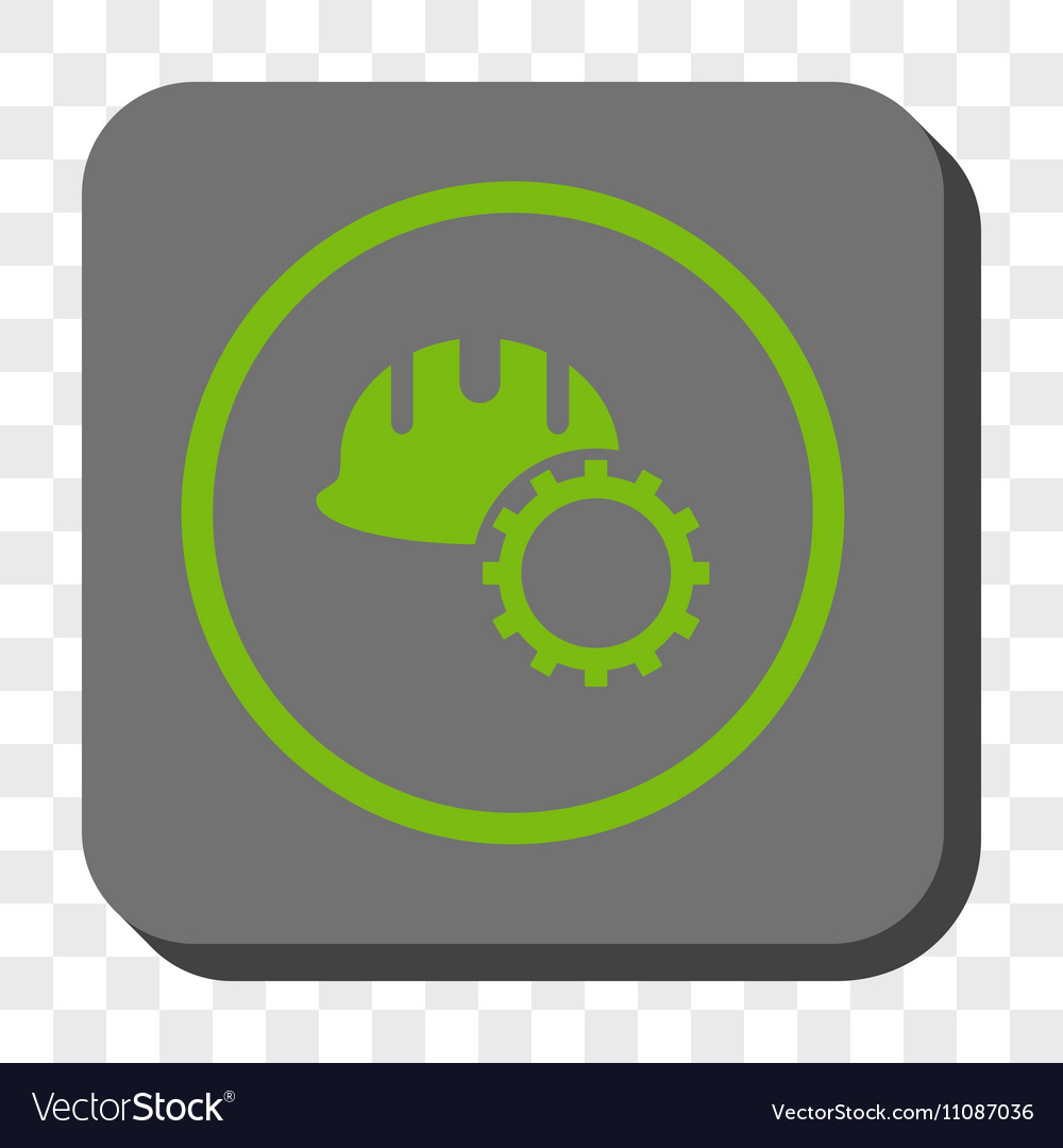 Development hardhat rounded square button