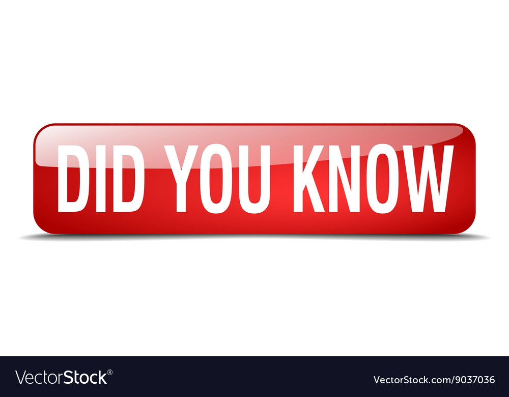 Did you know red square 3d realistic isolated web