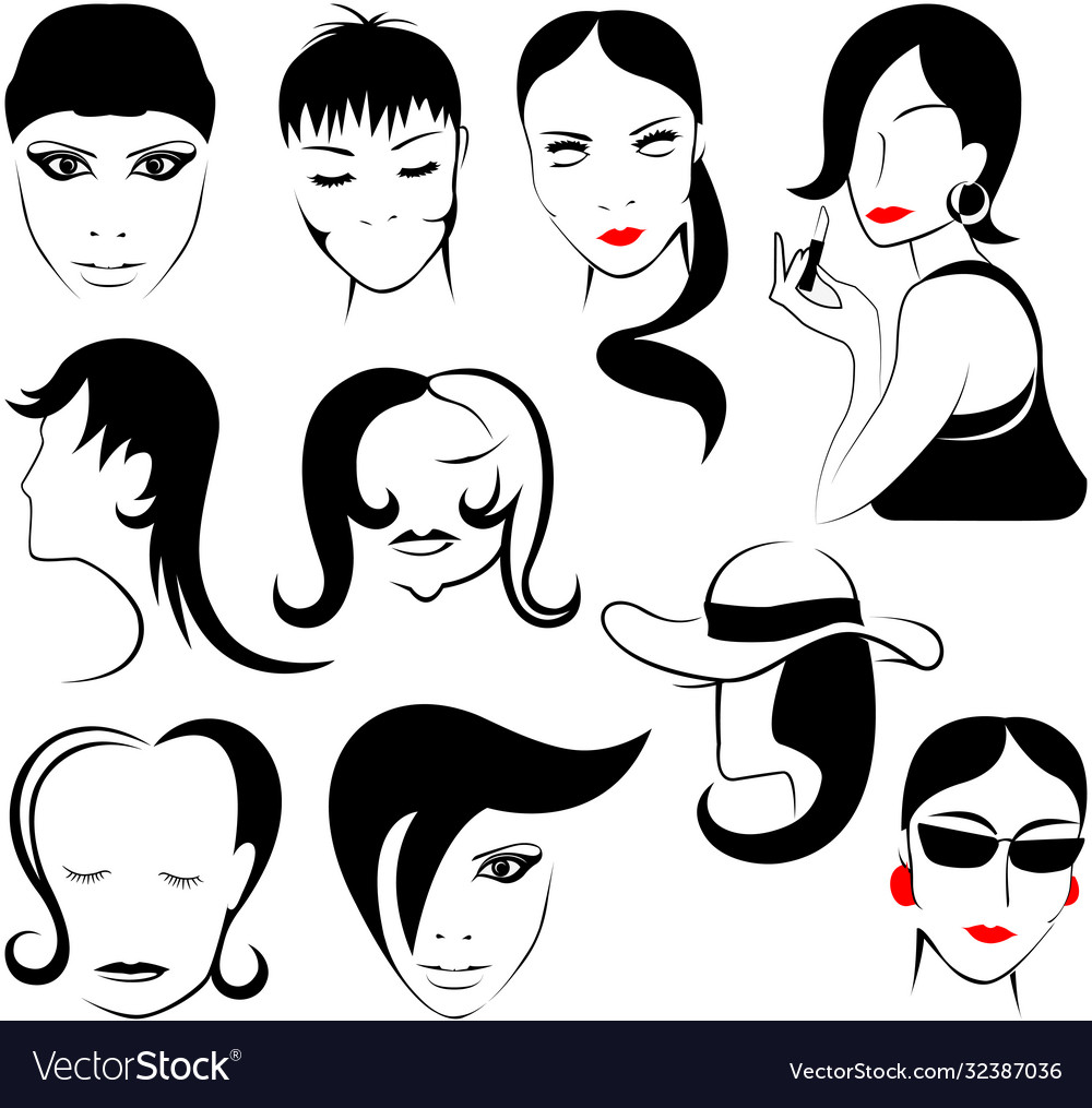 Feminine face Vector Image Feminine face