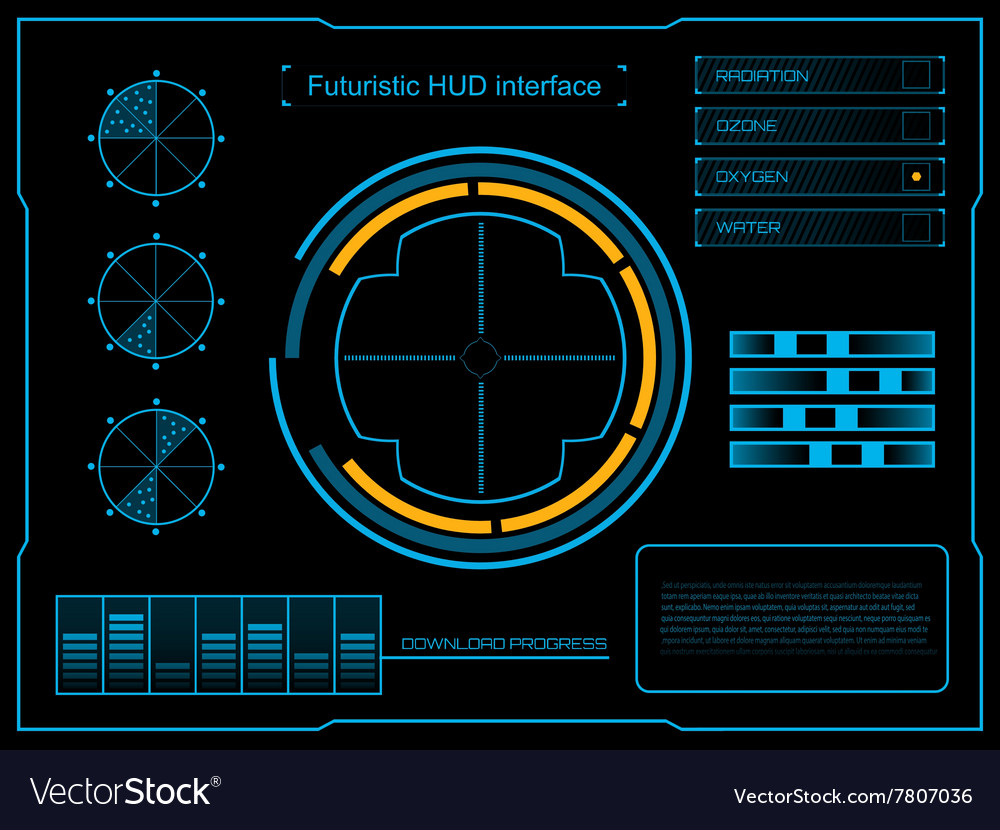 Graphic touch user interface hud