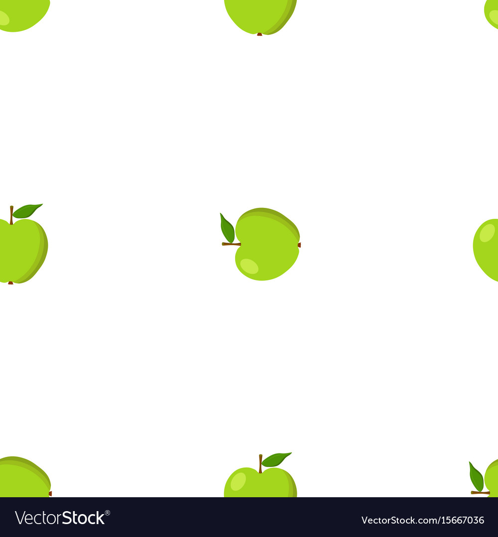 Green apples seamless background pattern