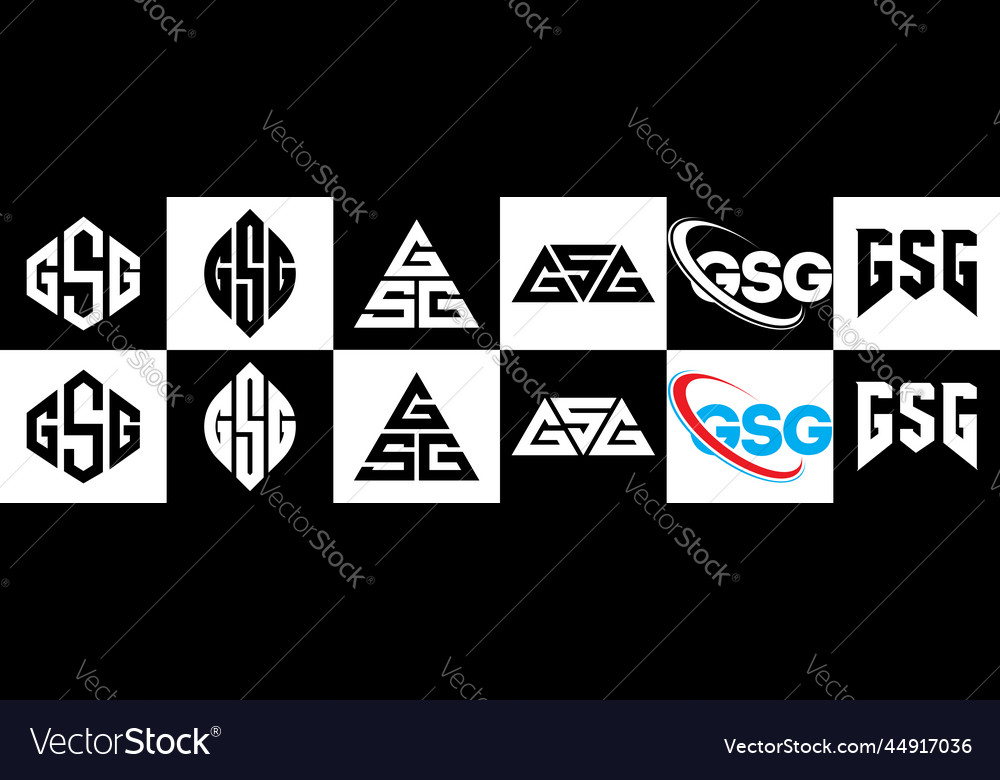 Gsg Brief Logo Design in sechs Stil Polygon