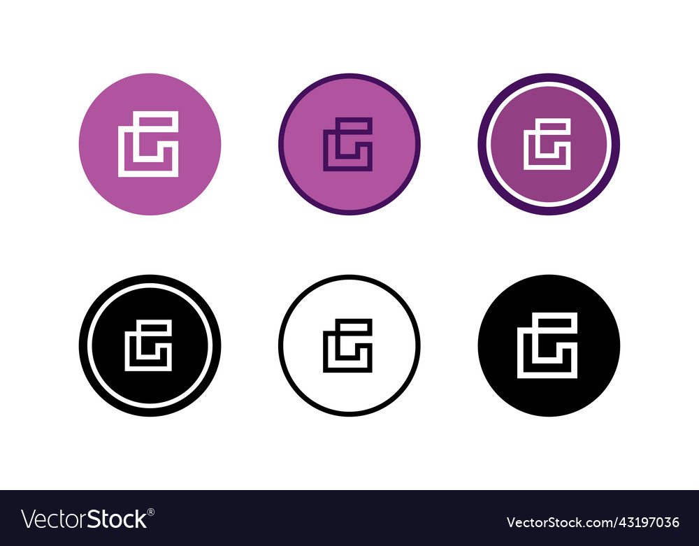 Initial letter g logo design template elements