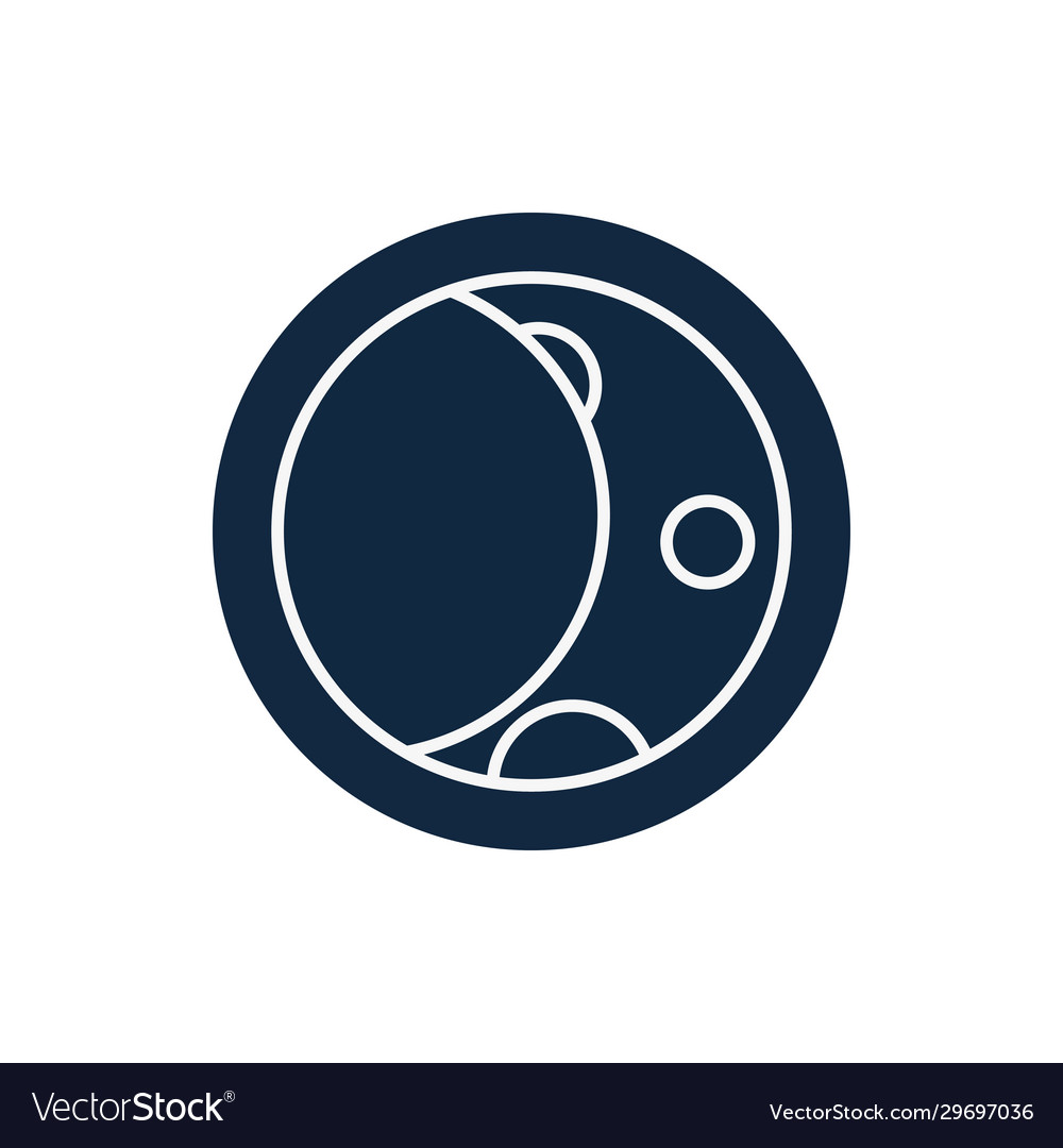 Isolated moon line block style icon design