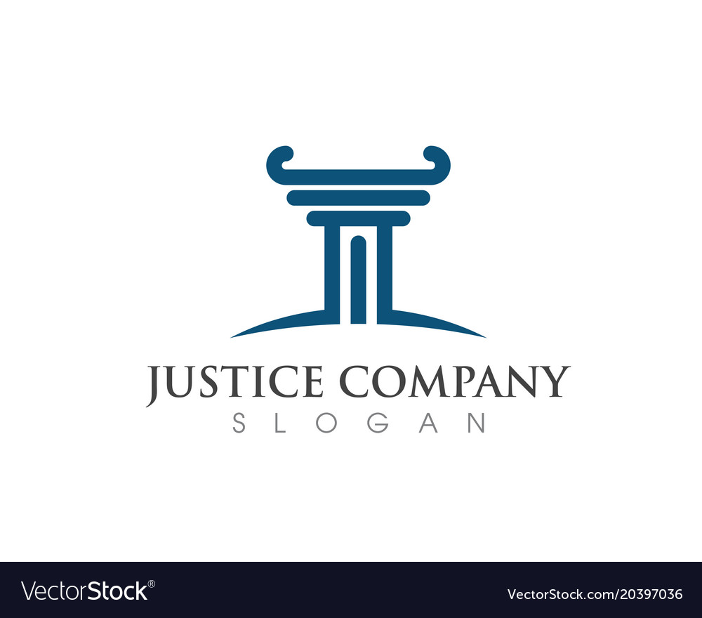 Justice law logo template