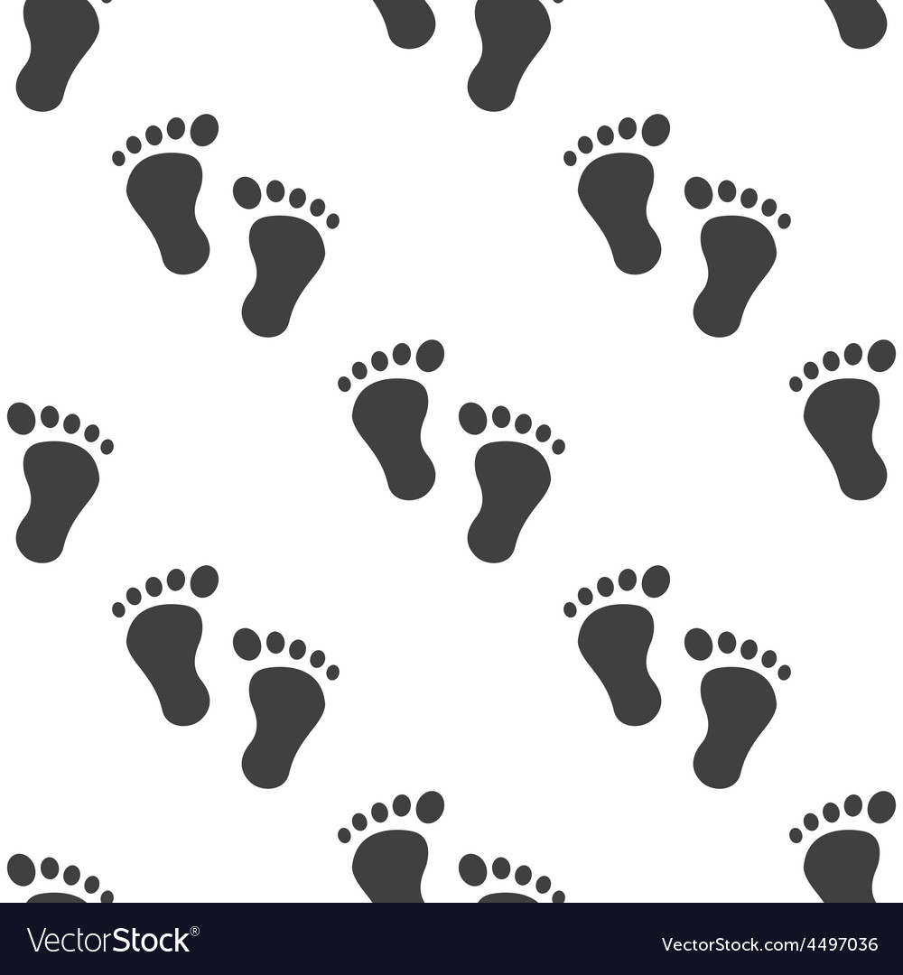 Man footprints seamless pattern