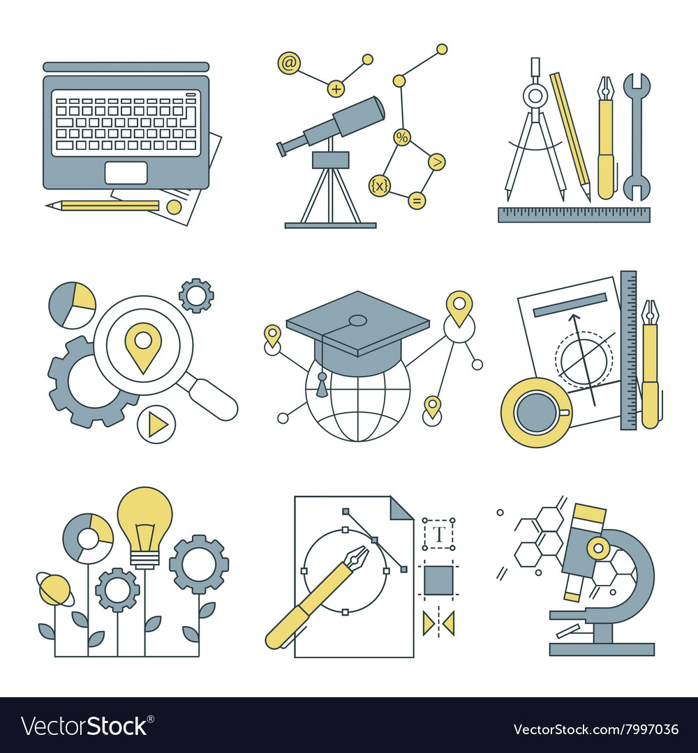 Modern Line Icons - Web Development & Marketing