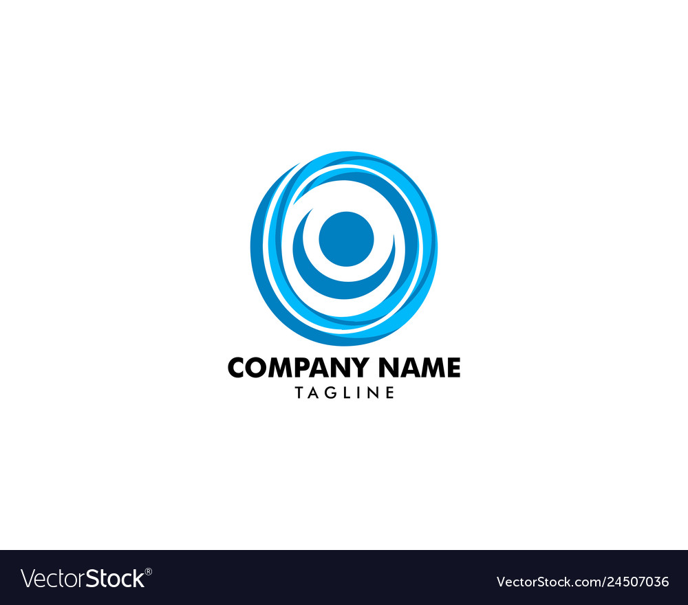 People logo design template with circle Royalty Free Vector