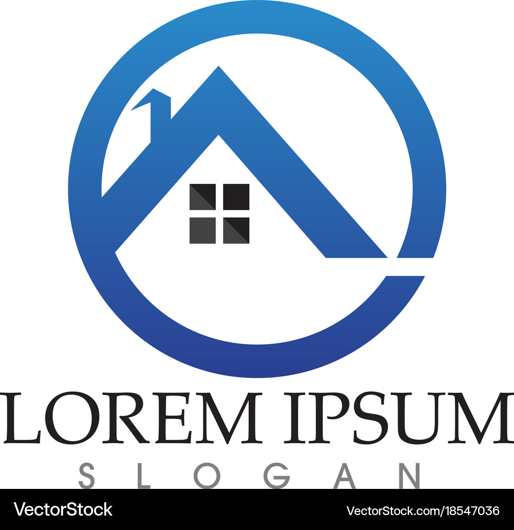 Property house and home logos template Royalty Free Vector