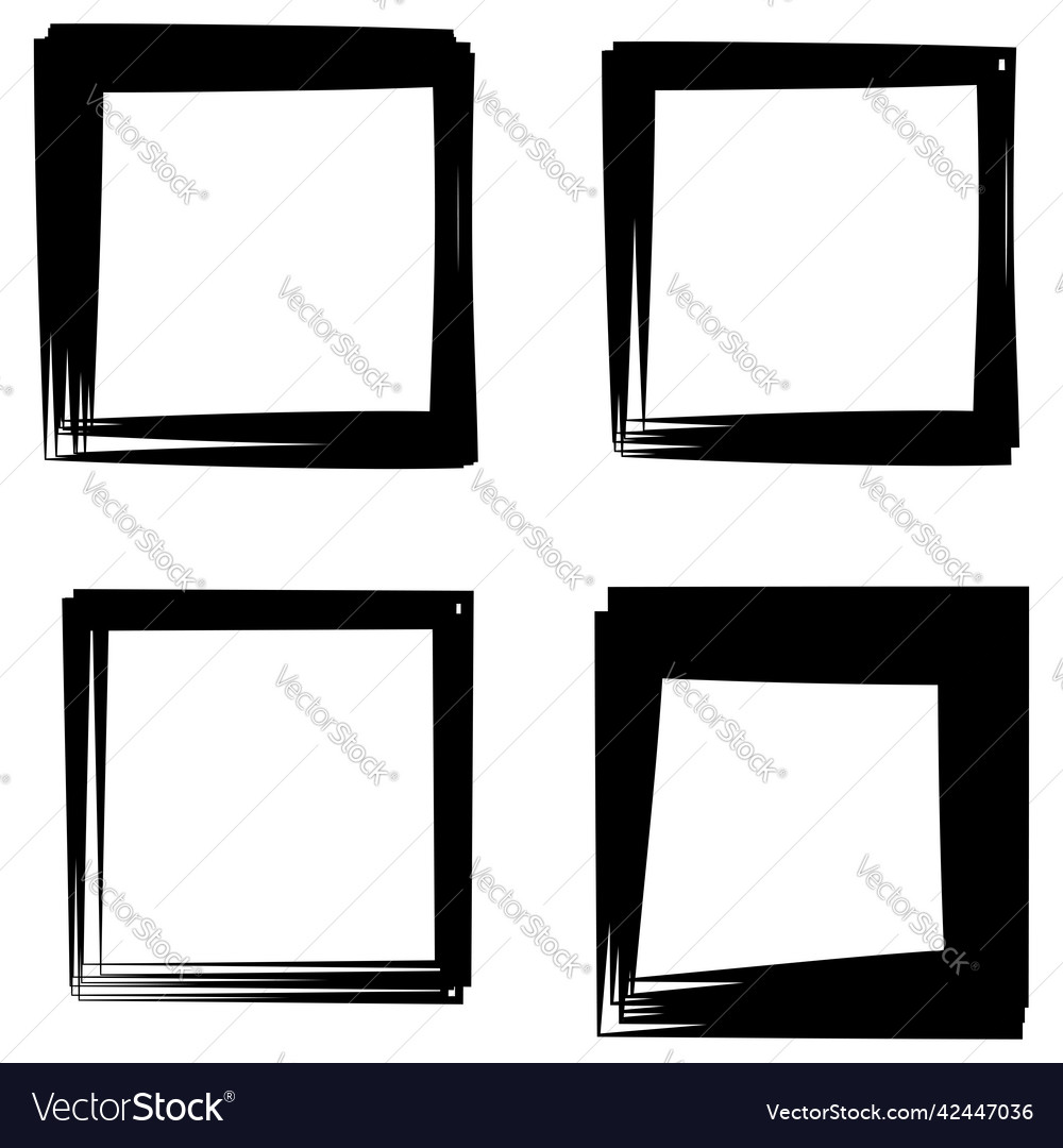 Random quadratische Kontur Rahmen Randelement vector image Random quadratische Kontur Rahmen Randelement