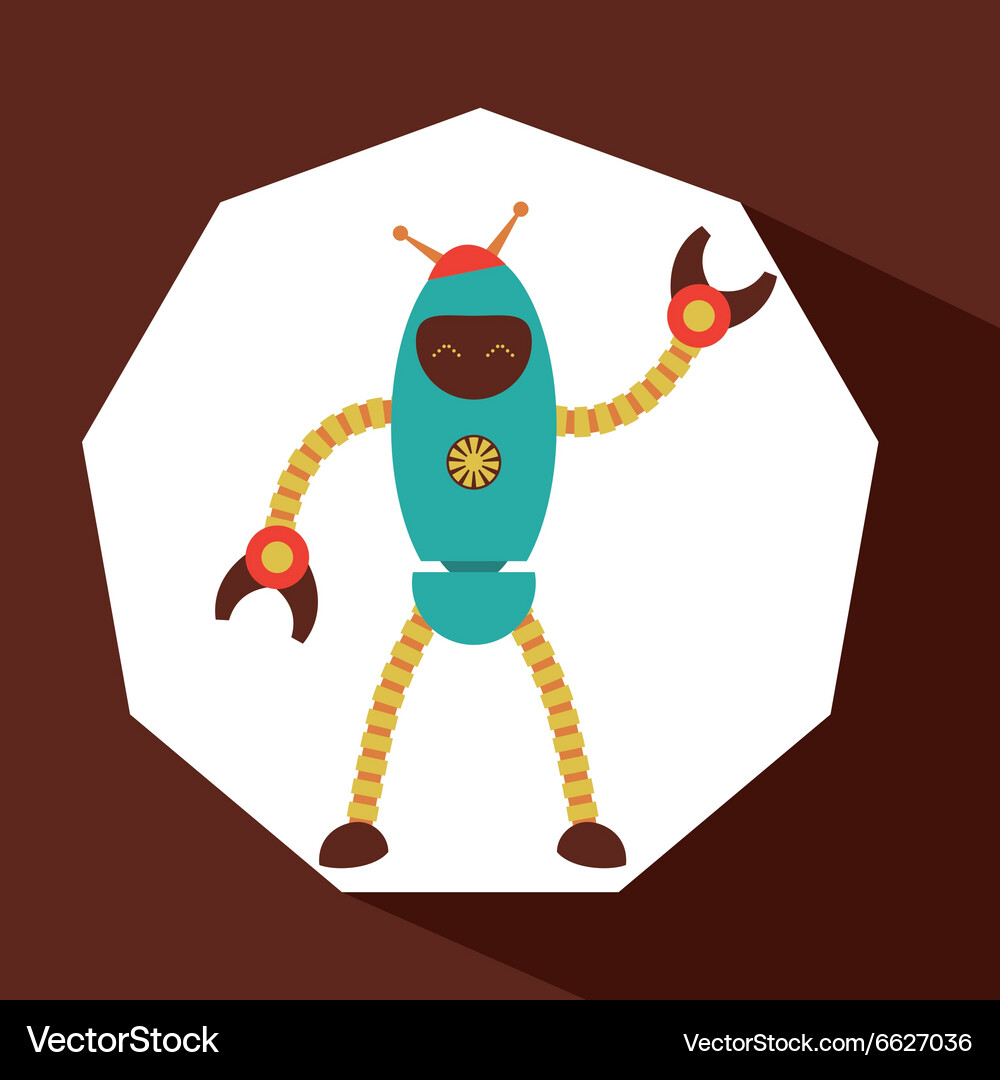Robot and technology design Royalty Free Vector Image