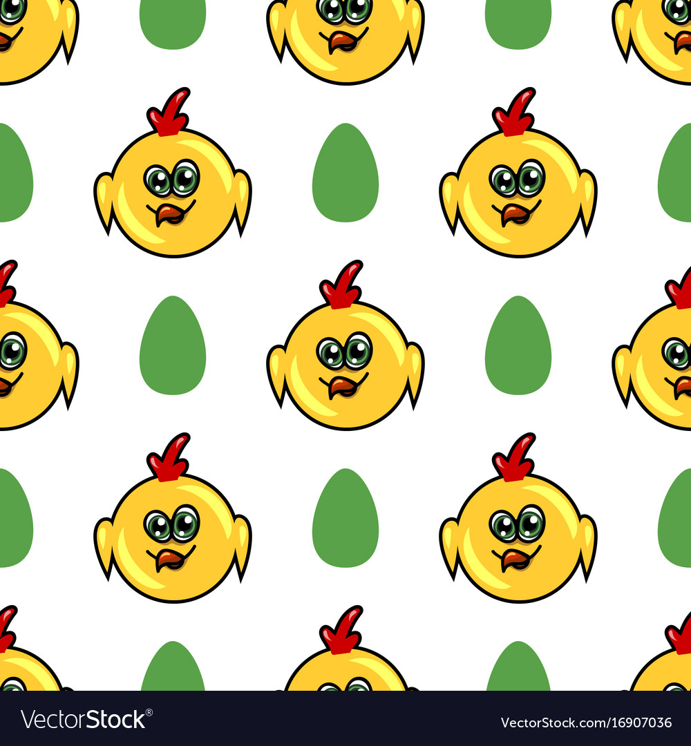 Seamless pattern with chicken