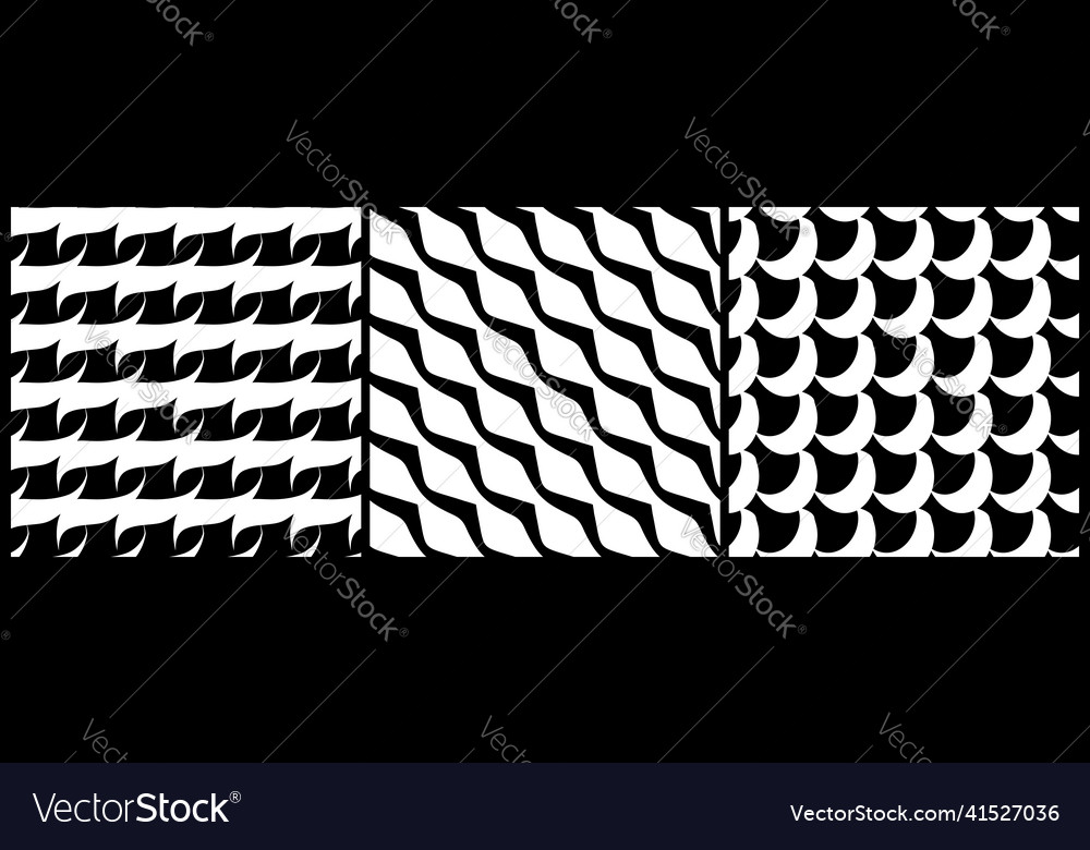 Set of 3 seamless pattern texture