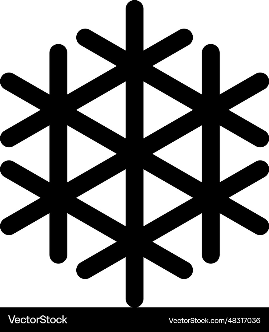 Snowflake icon Royalty Free Vector Image - VectorStock