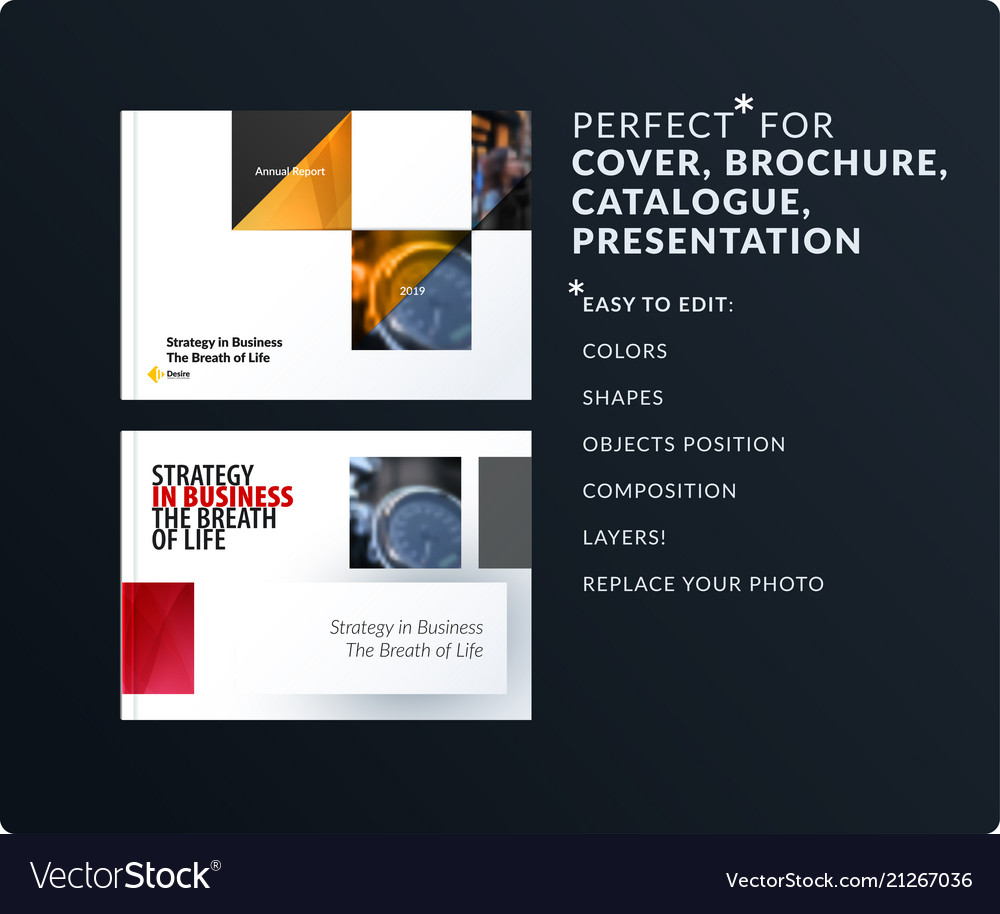 Square design presentation template with colourful vector image Square design presentation template with colourful