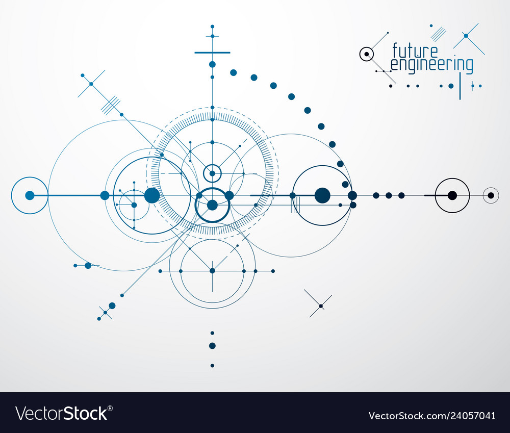 Abstrakte mechanische Technologie Blueprint