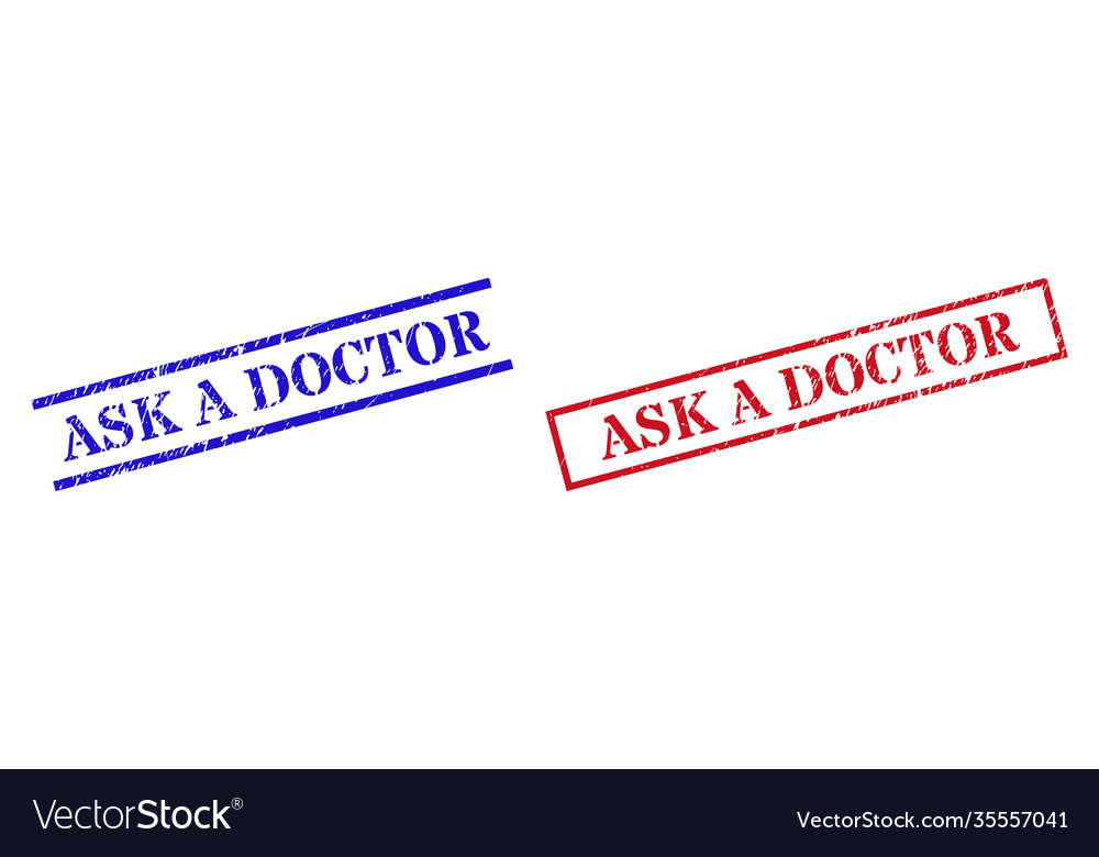 Ask a doctor textured scratched stamp watermarks