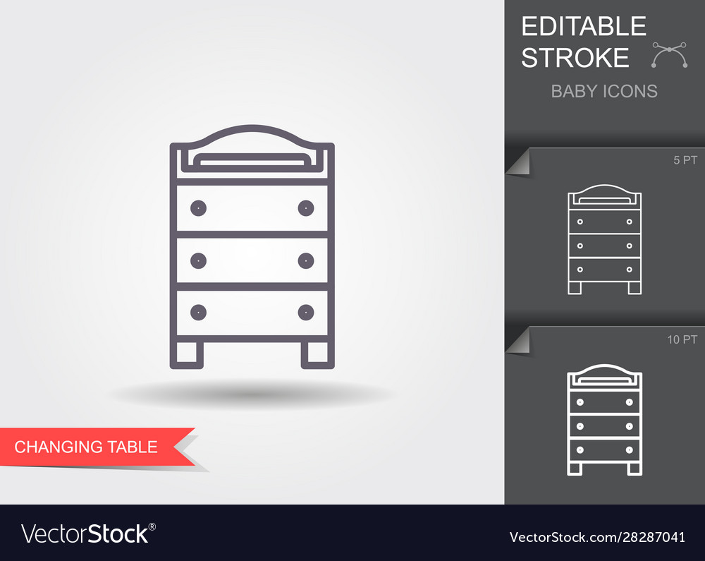 Changing table line icon with editable stroke vector image Changing table line icon with editable stroke