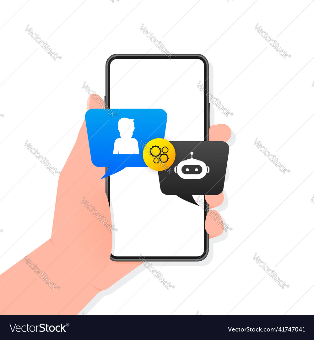 Chatbot icon concept chat bot or chatterbot vector image Chatbot icon concept chat bot or chatterbot