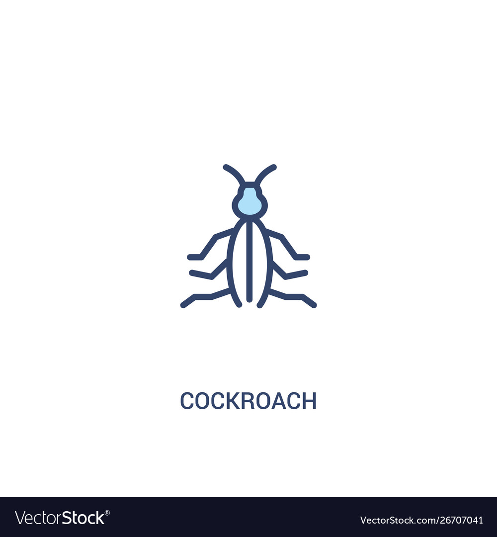 Cockroach concept 2 colored icon simple line vector image Cockroach concept 2 colored icon simple line