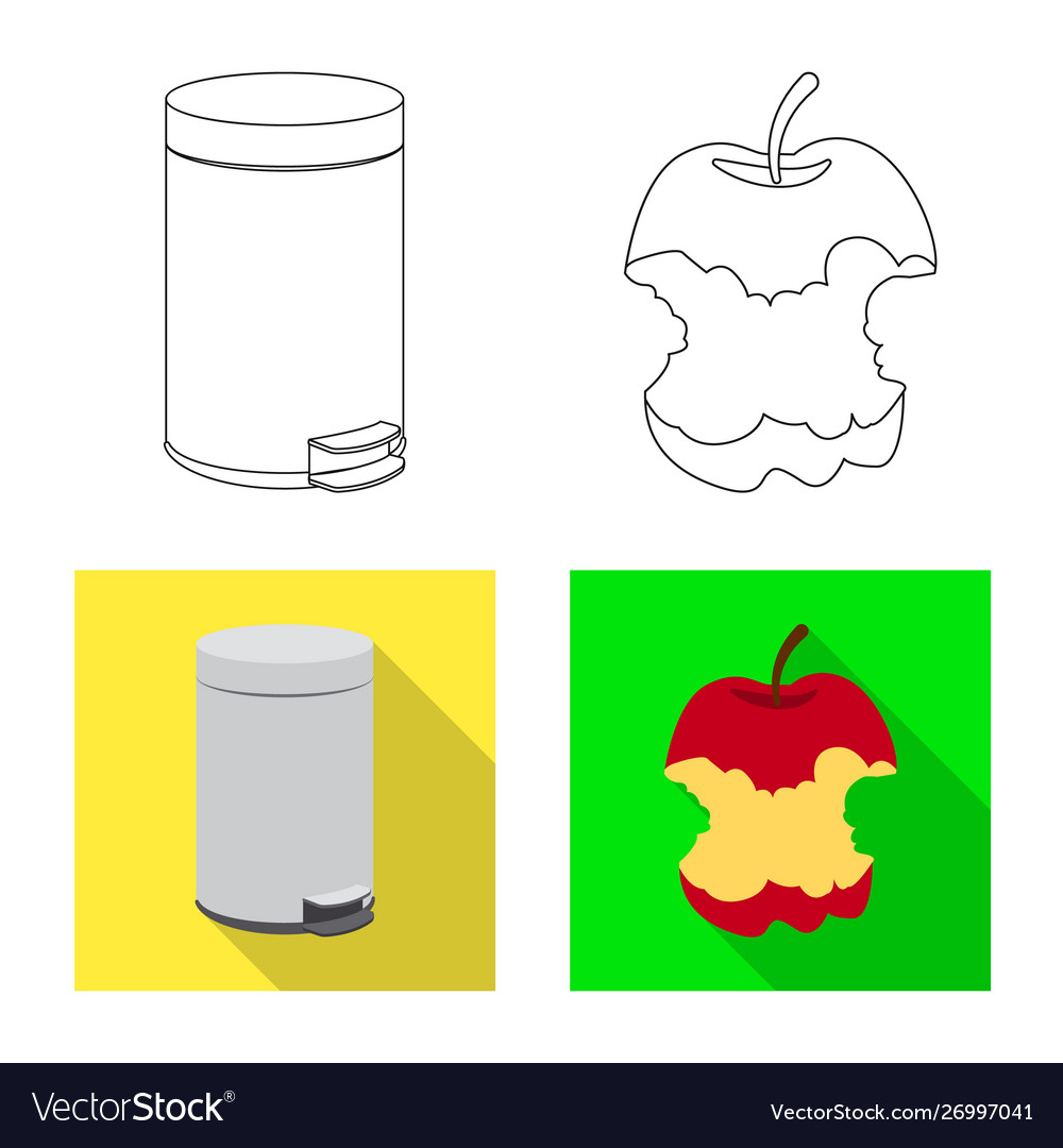 Design refuse and junk logo set