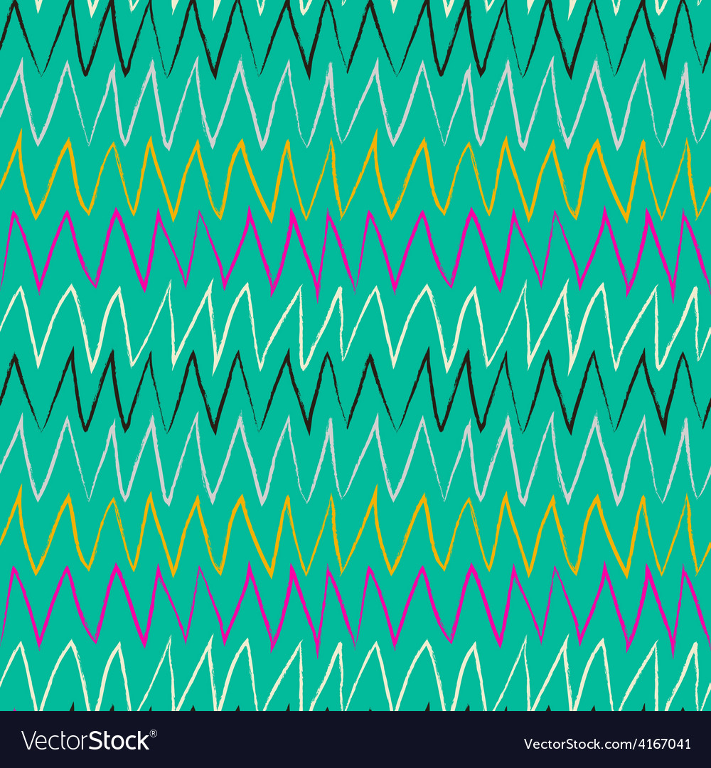 Doodle abstract pattern with zigzag blue backdrop