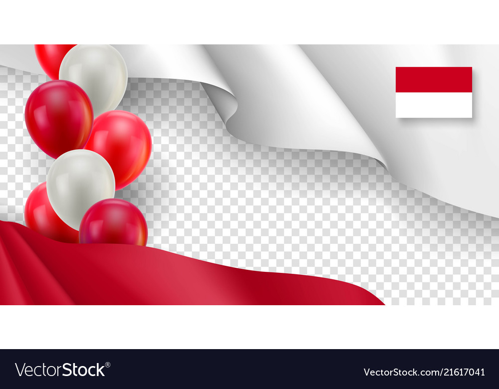 indonesian patriotic template with copy space vector image
