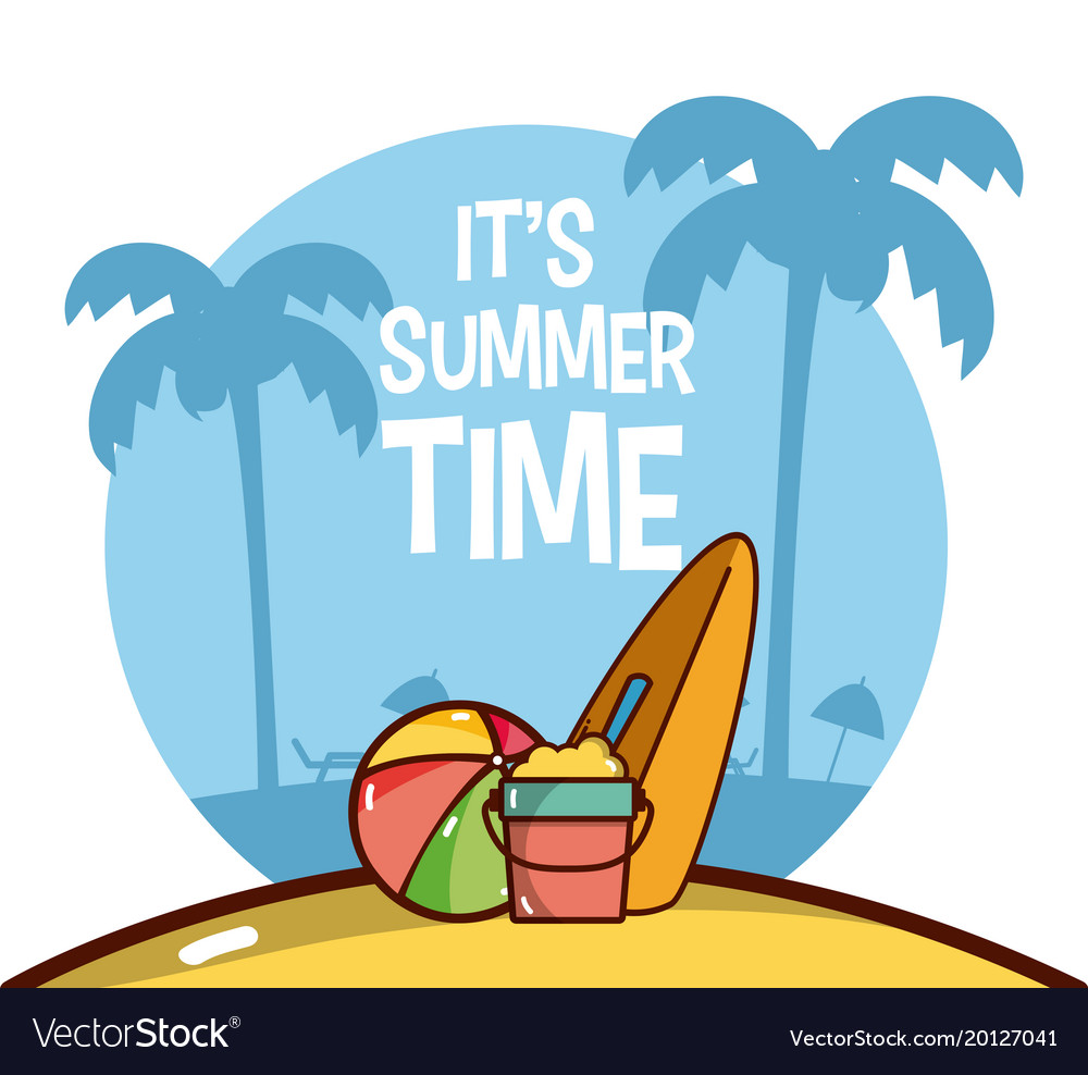 Its summer time Royalty Free Vector Image - VectorStock