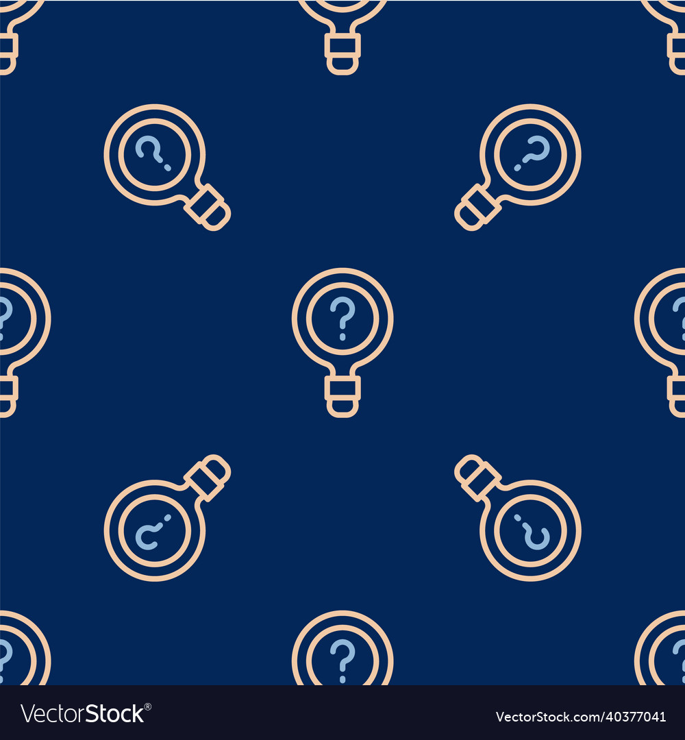 Line unknown search icon isolated seamless pattern Vector Image Line unknown search icon isolated seamless pattern